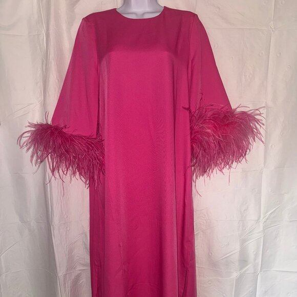 Tuckernuck Hot Pink Feather Jamie Dress | SMALL | SIZE 4-6 | NWT - Picture 8 of 15